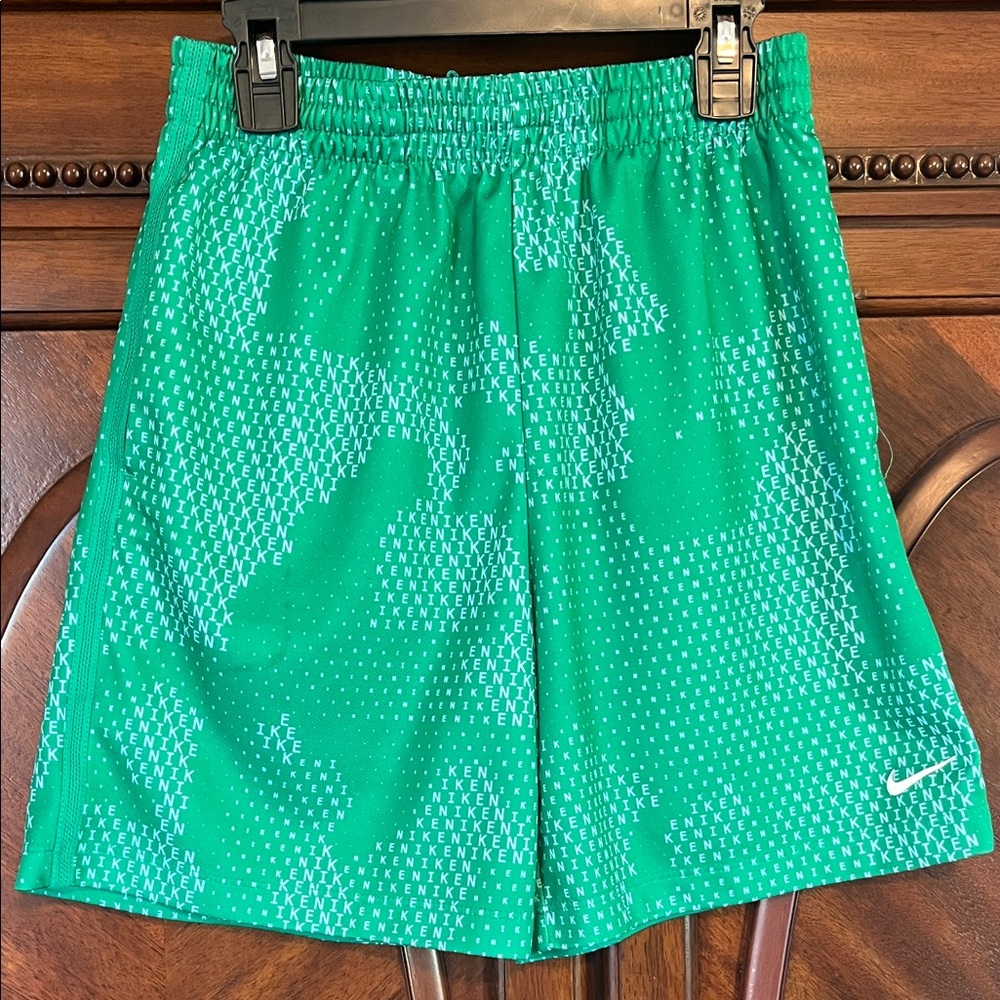 Nike Kids Green Patterned Shorts